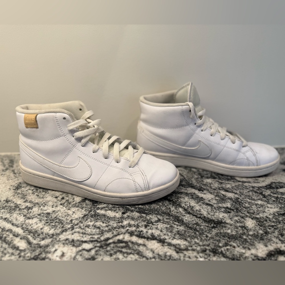 Nike Court Royale 2 Mid Top Triple White Sneakers